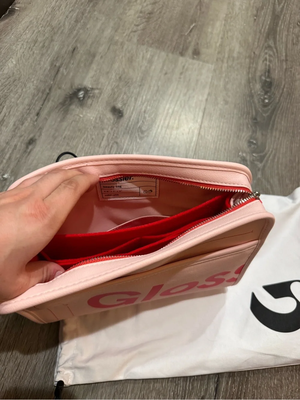 NWT Glossier beauty bag